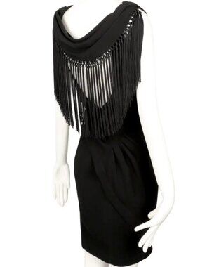Thierry Mugler Draped & Fringed Cocktail Dress, Spring-Summer 1997
